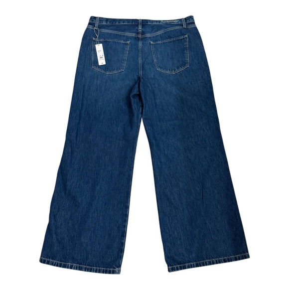 Favorite Daughter The Ollie Kent Baggie Wide Leg Jeans Size 34 Dark Denim NEW - Picture 5 of 8